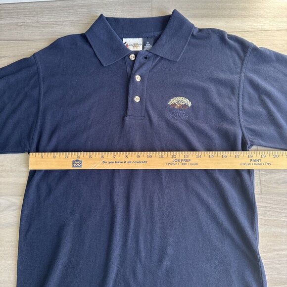 Disney Animal Kingdom Vintage Polo Shirt Mens Size SM Navy Blue Combed‎ Cotton - Picture 5 of 9